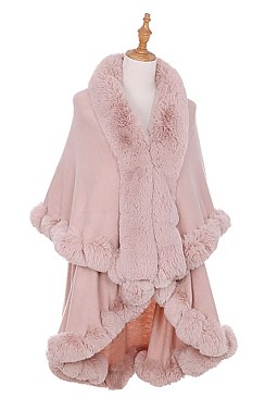 Fashion  Soft Fur Poncho