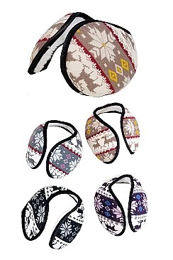 Pack of 12 Winter Theme Earmuffs