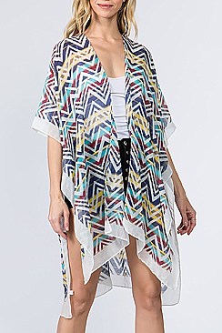 Sassy Chevron Print Kimono FM-AV325