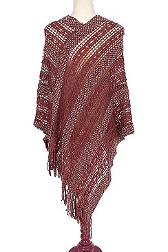 Fashionable Fringe Poncho FM-AV257DC