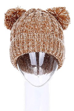 Unisex Double Pom Pom Beanies