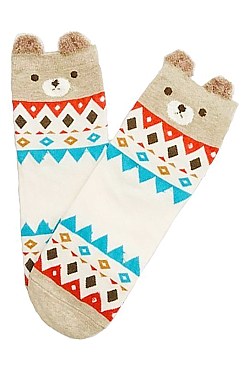 Pack of (12 Pieces) Assorted Animal Designed Socks FM-SC8170