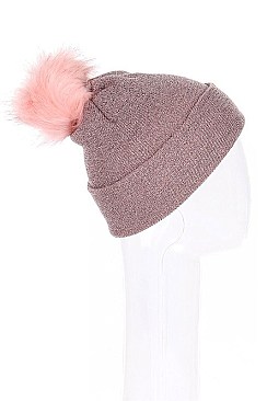 Pack of 12 (pieces) Assorted Fashionable Pompom Beanies