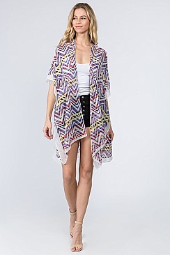 Sassy Chevron Print Kimono FM-AV325