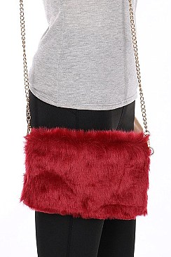 Pack of (12 pieces) FAUX FUR CUDDLE CLUTCH FM-MBG0072C