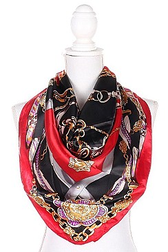 Pack of 12 (pieces) Assorted Feel Square Satin Scarves FMSFS163