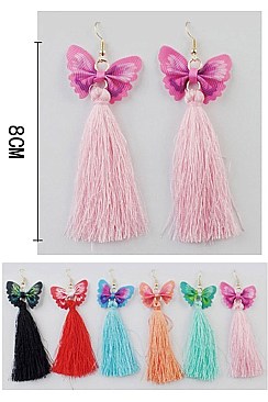 Pack of 12 (pieces) Assorted Tassel Dangle Earring FMME17480