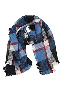 Pack of 12 pieces Stylish Plaid Woven Scarves FM-SP4494