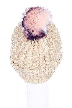 Pack of 12 (pieces) Assorted Pom Pom Crochet Beanies FM-HT732