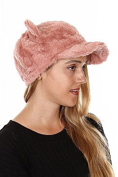 Pack of 12 (pieces) Assorted Soft Fur Cat Ear Hat FM-HT490