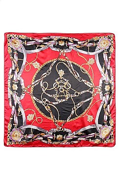 Pack of 12 (pieces) Assorted Feel Square Satin Scarves FMSFS163
