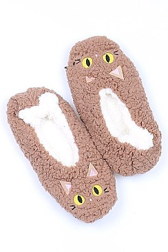 Pack of (12 Pairs) Cat Theme Indoor Slipper Shoes FM-SO446