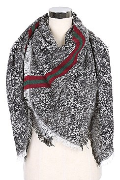 Multi Tone Striped Oversized Blanket Scarf FM-AS221