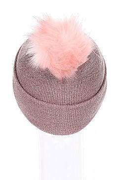 Pack of 12 (pieces) Assorted Fashionable Pompom Beanies