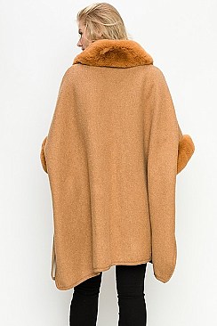 Comfy Soft Fur Poncho