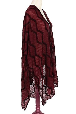 Stylish Zigzag Pattern Poncho FM-AV245DC