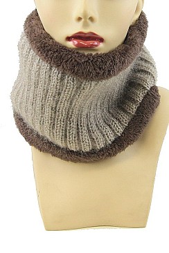 Pack of (12 Pieces) Stylish Faux Fur Wrap Elastic Scarves FM-AT228