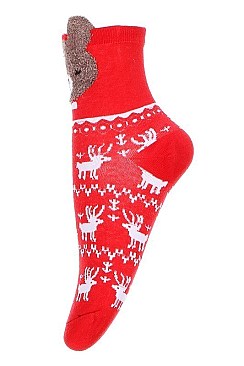 Pack of (12 Pieces) Assorted Christmas Theme Socks FM-CSK6962