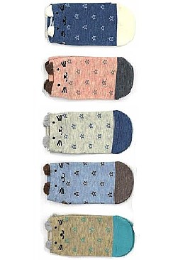 Pack of (12 Pieces) Trendy Cat Theme Socks FM-CSK6996