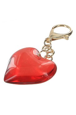 3D Heart Design Bag Charm - Key Chain