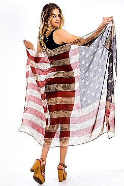 AMERICAN FLAG FASHION SCARF