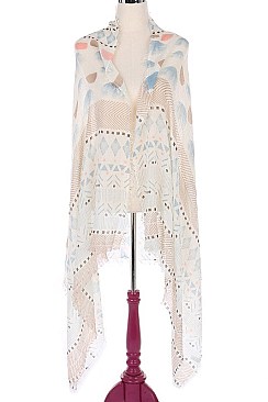 Pack of 12 (pieces) Assorted Geometric Print Scarves FM-AS192