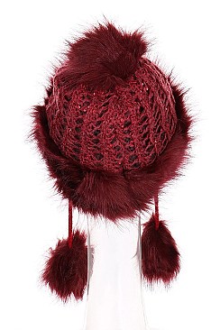Fashionable Pom Pom Furry Beanie