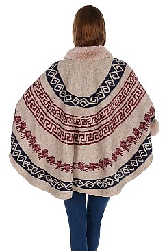 Fashionable Soft Fur Fashion Poncho