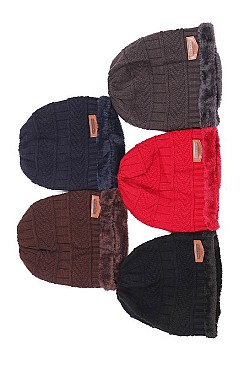 Pack of 12 (pieces) Assorted Messy Bun Ponytail Beanie FM-HNHT1068