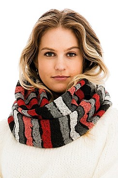 Pack of 12 Pcs Assorted Color Multi-Tone Infinity Scarves