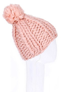 Knitted Pompom Beanies
