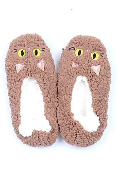 Pack of (12 Pairs) Cat Theme Indoor Slipper Shoes FM-SO446