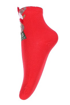 Pack of (12 Pieces) Assorted  Christmas Theme Socks FM-CSK6963