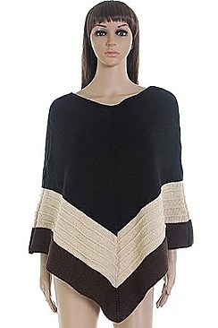 Pack of 6 pieces Fashionable Multi Tone Cape Poncho FM-SCHAL301