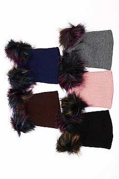 Pack of 12 (pieces) Assorted Double Pompom Beanies FM-HT496