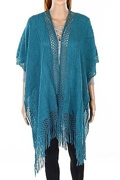 Pack of 12 pieces Elegant Fringe Poncho FM-AV255
