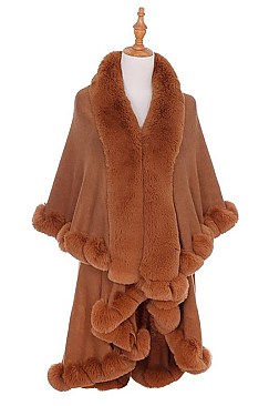 Fashion  Soft Fur Poncho