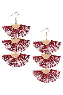 Pack of 12 (pieces) Assorted Tassel Dangle Earring FMERG8554