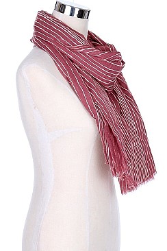 Pack of (12 Pieces) Assorted Classy Stripe Scarves FM-SCFH8650