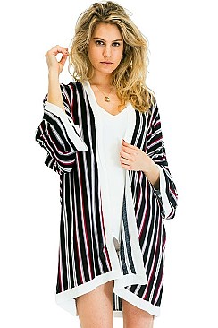 PACK OF 6 Comfy Striped Pattern Kimono