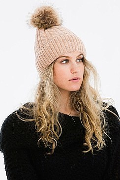 A DOZEN POMPOM CROCHET BEANIES