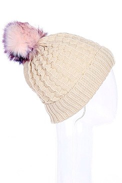 Pack of 12 (pieces) Assorted Pom Pom Crochet Beanies FM-HT732