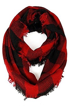 PACK OF 12PCS ASSORTED PLAID SCARVES