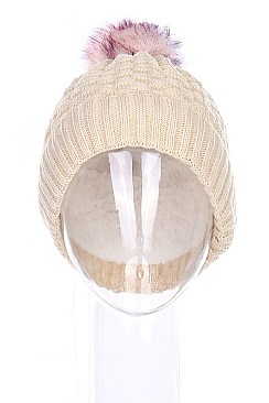 Pack of 12 (pieces) Assorted Pom Pom Crochet Beanies FM-HT732