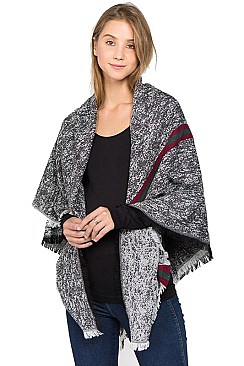 Multi Tone Striped Oversized Blanket Scarf FM-AS221