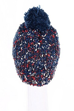 Pack of 12 Unisex Pom Pom Beanies