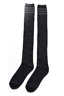 Pack of (12 Pieces)  Trendy Over the Knee High Socks FM-MD09