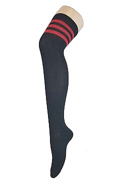 Pack of (12 Pieces)  Trendy Over the Knee High Socks FM-MD09