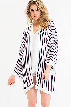 PACK OF 6 Comfy Striped Pattern Kimono
