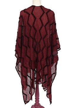 Stylish Zigzag Pattern Poncho FM-AV245DC